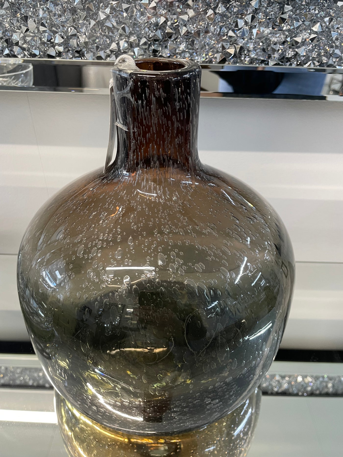 Brown Glass Vase